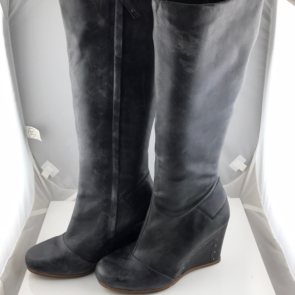 UGG Distressed Leather Wedge